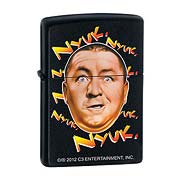 Three Stooges Nyuk Nyuk Black Matte Zippo Lighter